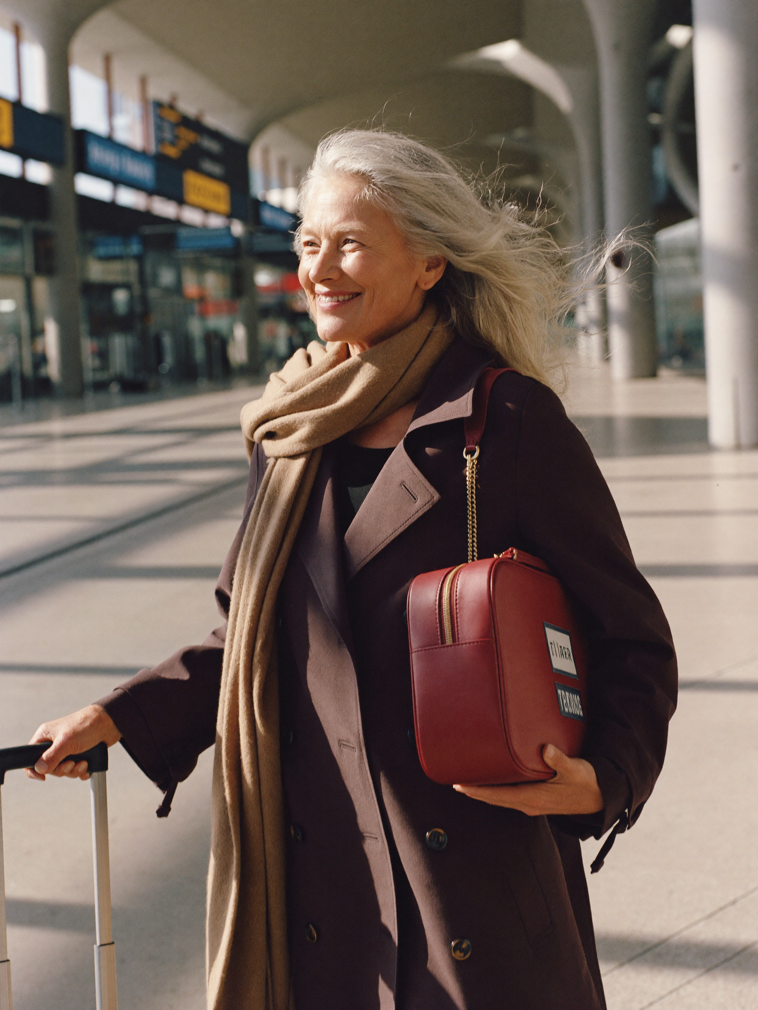 Woman travelling relaxed